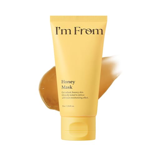 I'm from Honey Mask, Deep Nourishing Wash-Off Mask with Natural Honey, Glass & Dewy Glow, Long-Lasting Hydration, Korean