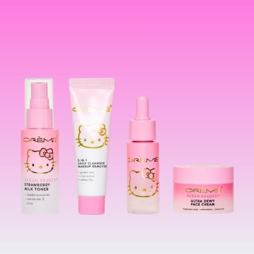 THE CRÈME SHOP X HELLO KITTY SKINCARE ESSENTIALS - KLEAN BEAUTY™ - Product Imagery
