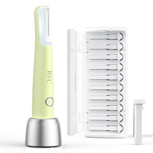 BNU Dermaplane Razor for Women Face, Peach Fuzz & Exfoliation with LED