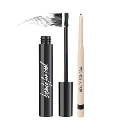 Beauty For Real I-Line 24-7 Eyeliner (Black Magic) & Hi-Def Mascara (Just Black) Set - Long-Wearing, Waterproof Gel Eyel