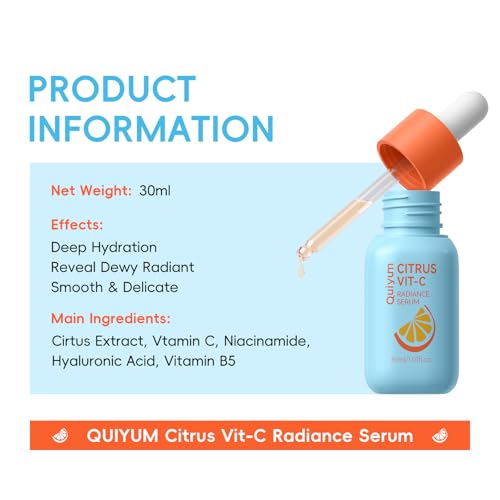 QUIYUM Citrus Vitamin C Skincare Set (5-Piece) – Facial Care - Product Imagery