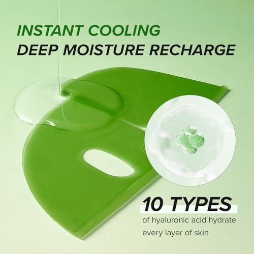 Mary&May Fresh Aloe Cooling Hydrogel Mask, 4 Sheets - Product Imagery