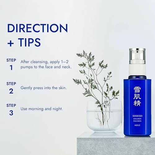 SEKKISEI Emulsion Hydrating Face Moisturizer, Vitamin C Serum, - Product Imagery