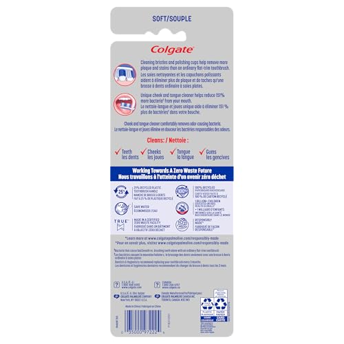Colgate 360 Soft Toothbrushes, 4 Pack - Product Imagery