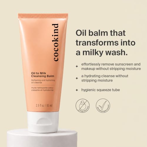 Cocokind Oil to Milk Cleansing Balm Face Wash, 2.9 Fl Oz - Product Imagery