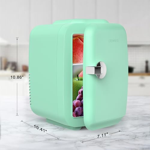 CROWNFUL Mini Fridge, 4 Liter/6 Can Portable Cooler and Warmer - Product Imagery