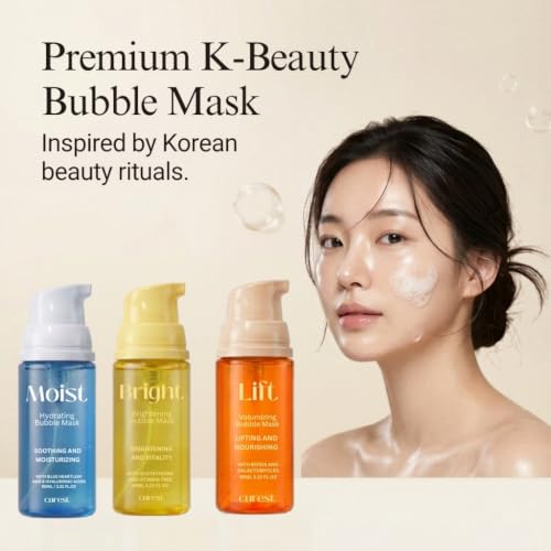 Curest Wash-Free Micro Bubble Mask - Korean Skin Care Set for - Product Imagery