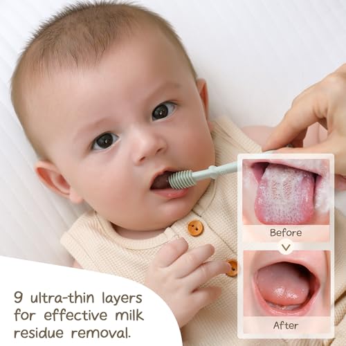 Moonkie Baby Finger Toothbrush Tongue Oral Cleaner Kit for 3 - Product Imagery