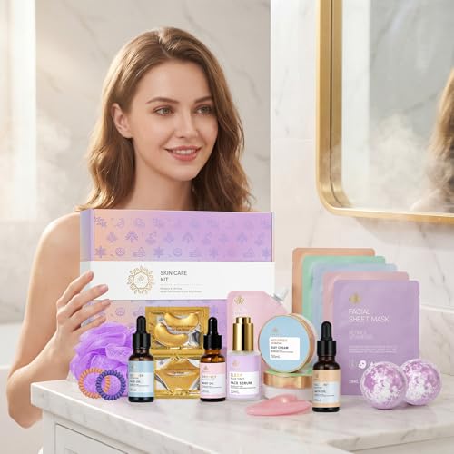 Gifts for Women, 23 Pcs Hydrating Face Skin Care Set, Spa Gifts - Product Imagery