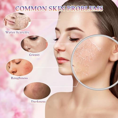 Sakura Skin Care Set,8 Pcs Hydrating Skincare Set Facial Kit for - Product Imagery