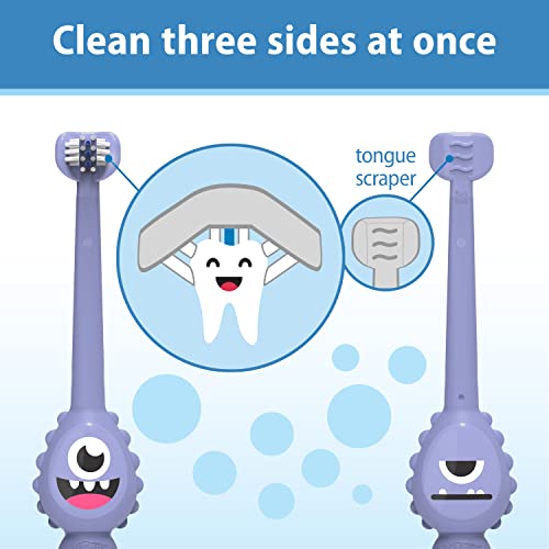 Dr. Brown's ToothScrubber Toothbrush, Three-Sided Toddler - Product Imagery