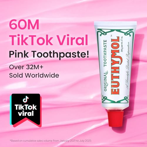 EUTHYMOL Original Pink Toothpaste, Fluoride-Free, Cavity - Product Imagery