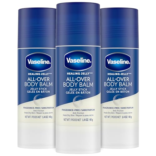 Vaseline All-Over Body Balm Stick 3-Pack, Fragrance-Free Lotion, 1.4 Oz Ea