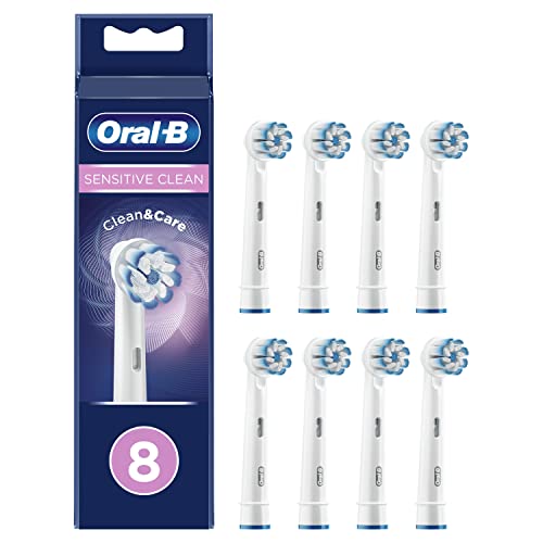 Oral-B Sensitive Clean Replacement Brush Heads x 8 Original - Product Imagery