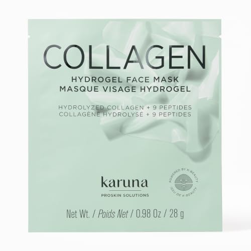 Karuna Skin - COLLAGEN Face Mask Sheets, Hydrogel 2-Piece Facial - Product Imagery