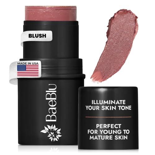 BaeBlu Organic Cream Blush Stick, 100% Natural, Made in USA, Cabernet – Cabernet