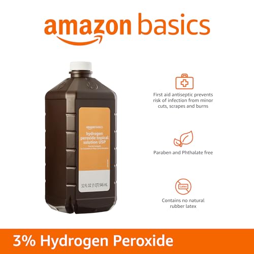 Amazon Basics Hydrogen Peroxide Topical Solution USP, First Aid - Product Imagery