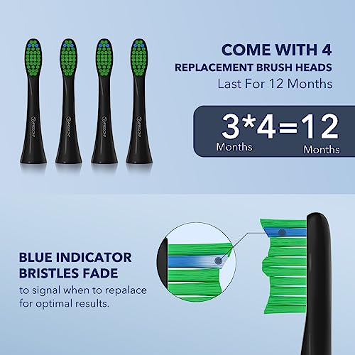 ARISSON Sonic Electric Toothbrush for Adults & Kids, 1.5H Fast - Product Imagery