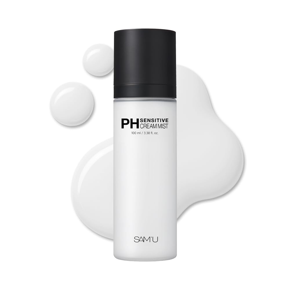 SAM'U PH Sensitive Cream Mist, Hydrating Soothing Face Mist, - Product Imagery
