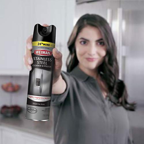 Weiman Stainless Steel Cleaner & Polish Aerosol, 12 Oz (Pack of - Product Imagery