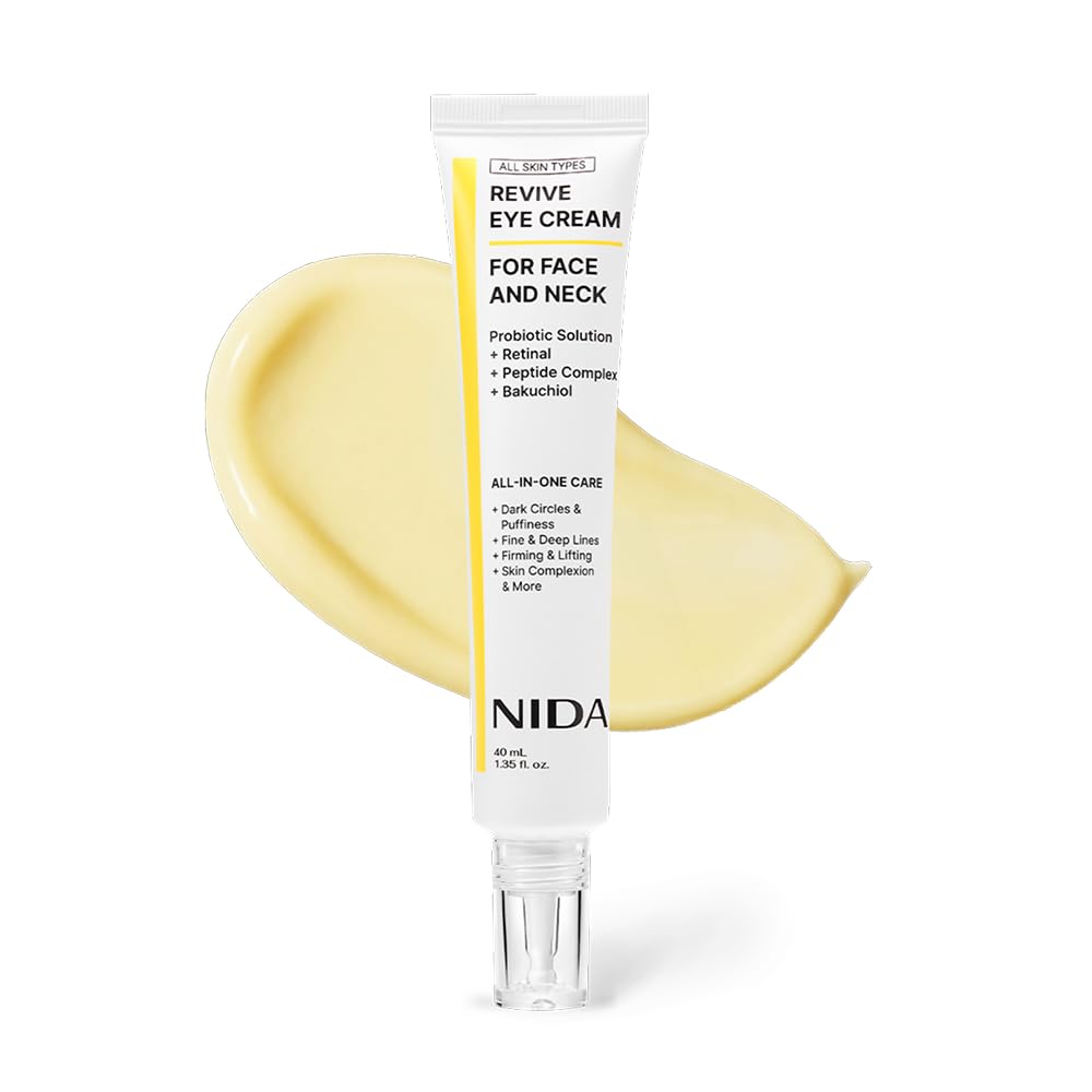 NIDA Revive Eye Cream For Face And Neck | Probiotics Lystate - Product Imagery