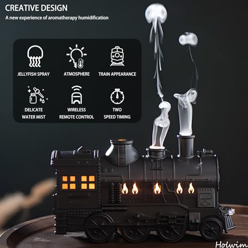 Retro Train Diffuser 300ml Essential Oil Diffuser - Cool Mist - Product Imagery