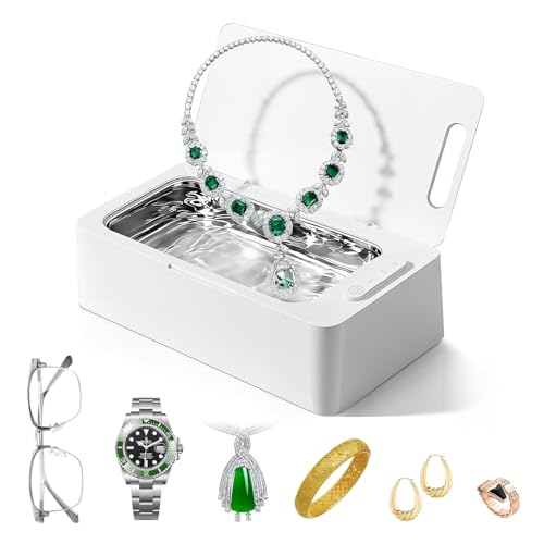 lunakind Ultrasonic Jewelry Cleaner Machine, 450ml 3 Timer Modes for Rings(053-P303)