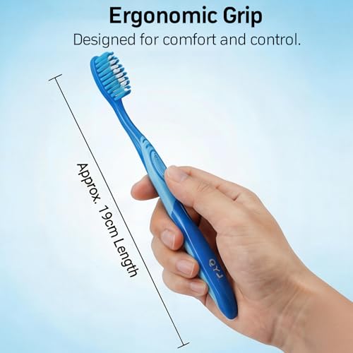 Medium Bristle Toothbrush for Adults, Manual Whitening Brush - Product Imagery