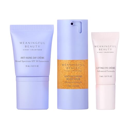 Meaningful Beauty Travel Size 3-Piece Anti-Aging Skincare - Product Imagery