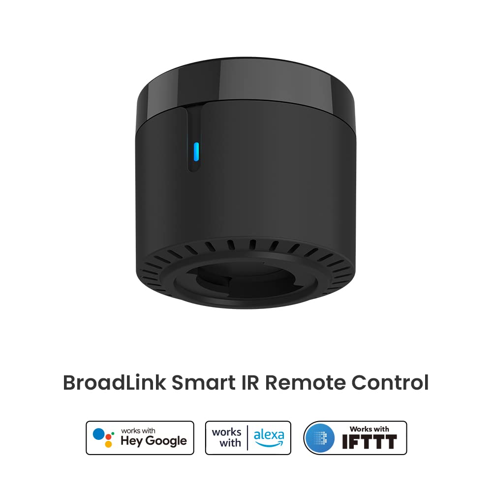 Broadlink RM4 Mini Smart Infrared Universal Remote Control by Smartphone from Anywhere Works with Google Assistant and A