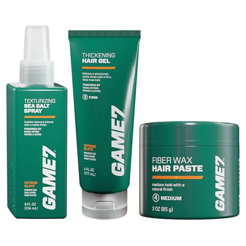 GAME7 Hair Styling Bundle for Men Spray Gel Paste 3 Piece - GAME7 Men's Grooming Official Imagery - 1