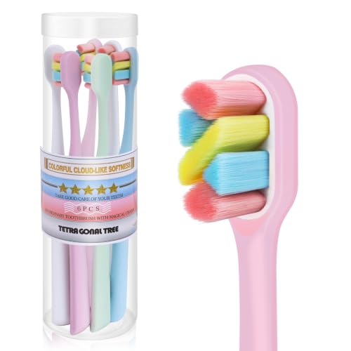 Tetragonal tree 6 Count Extra Soft Toothbrushes | - Product Imagery