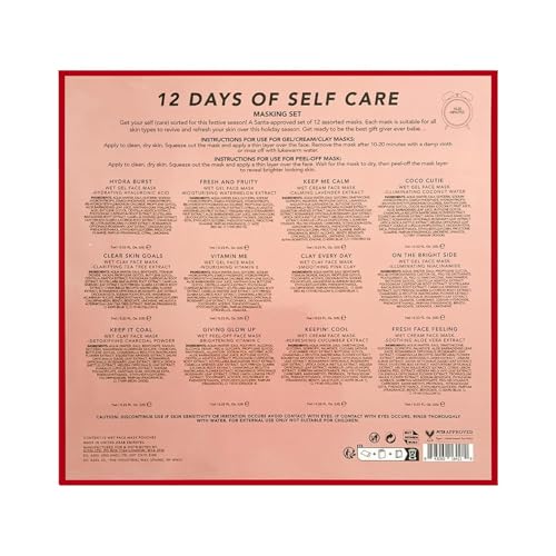 Holler And Glow 12 Days of Self Care Facial Mask Set, - Product Imagery