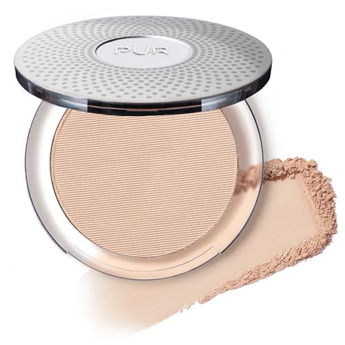 PÜR 4-in-1 Pressed Mineral Makeup Powder Foundation with SPF 15 – 04. LN6/Light, Fragrance Free, Gluten Free