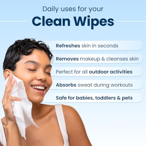 Clean Skin Club Clean Wipes, XL Makeup Remover Face Wipes, - Product Imagery