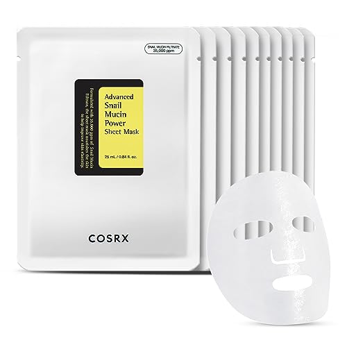 COSRX Snail Mucin Sheet Mask 10 EA with Snail Mucin Serum - Product Imagery