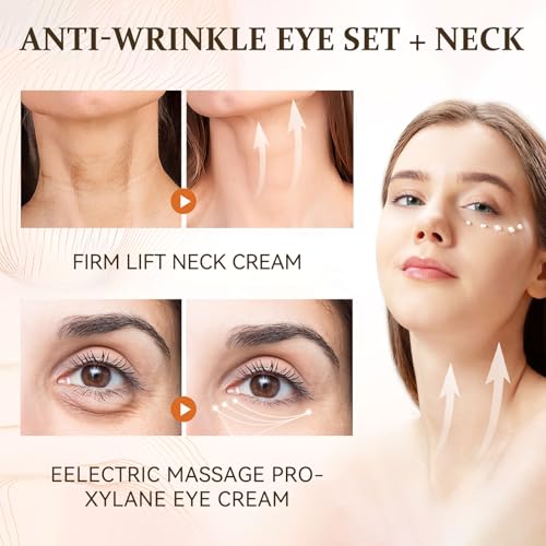 Ycz AH-8 Neck Firming Cream and Red-Glow Electric Eye Cream Set, - Product Imagery