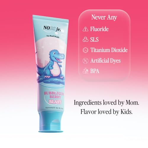NOBS Jr. Kids Nano Hydroxyapatite Toothpaste – Fluoride Free, - Product Imagery