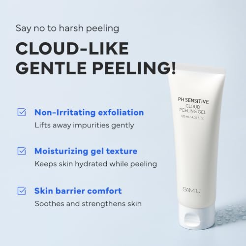 SAM'U PH Sensitive Cloud Peeling Gel, Gentle Exfoliating Peel, - Product Imagery