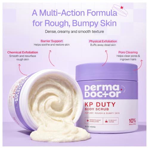 DERMAdoctor KP Bump Eraser Body Scrub for Keratosis Pilaris, 16 - Product Imagery