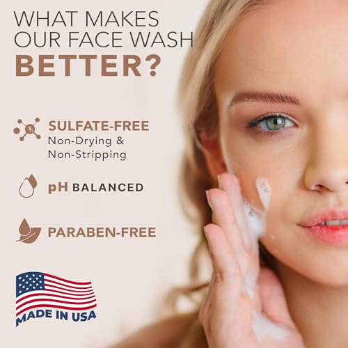 Face Wash Gel - Gentle Formula, USA Made with Organic & Natural - Product Imagery