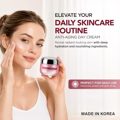 Retinol & Collagen Anti Aging Face Cream, Korean Skin Care, 1.69 - Product Imagery