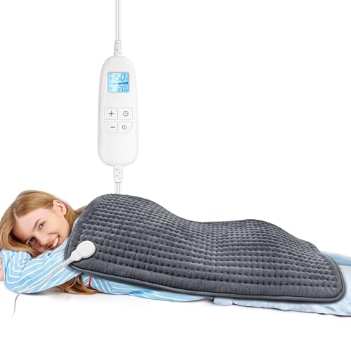 FluffyWarmth Electric Heating Pad for Back, Extra Large 17"x33", - Product Imagery