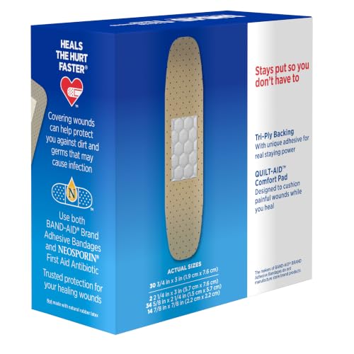 BAND-AID Brand Tru-Stay Sheer Adhesive Bandages, Assorted Sizes, - Product Imagery