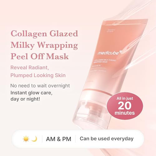 medicube Wrapping Mask Collagen Glazed Milky Glow - Daytime Peel - Product Imagery