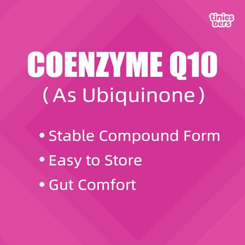 Tinies bers Coq10 Gummies for Kids, 100mg Ubiquinone with - Product Imagery