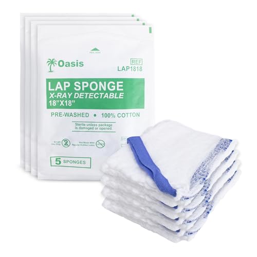 Sterile Lap Sponges, Xray Detectable, Highly Absorbent, 18" X - Product Imagery