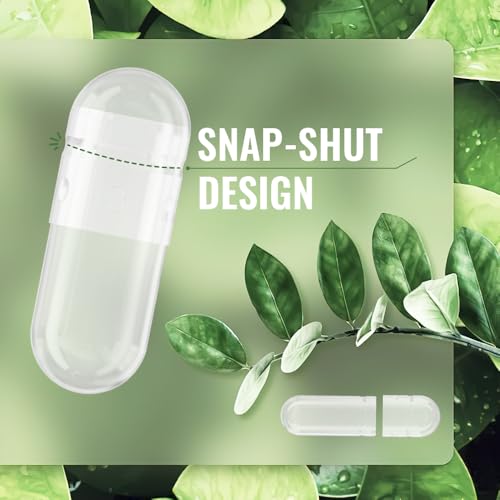 Size 000 Empty Gelatin Capsules with 2 Micro Spoons - 100 Count - Product Imagery