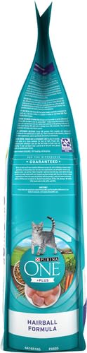 Purina ONE Natural Hairball Control Dry Cat Food, 7 lb Bag - Product Imagery