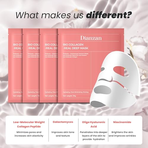 Dianzan Bio-Collagen Real Deep Mask, Deep Moisturizing, Firming, - Product Imagery